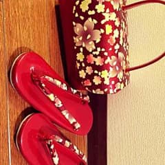 赤のバッグ＆草履セット♡♡のサムネイル