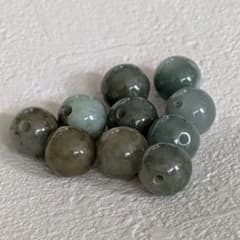 天然石 翡翠 ヒスイ 丸玉 12mm ビーズ パワーストーン パーツ 10玉のサムネイル
