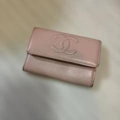 ⭐*︎様 CHANEL 薄ピンク レザー カードケースのサムネイル