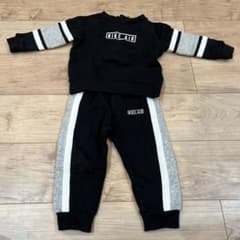 mimi 様専用 NIKE AIR スウェットセット 80〜86cm 黒のサムネイル