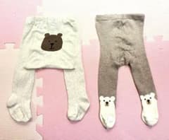 冬 ベビーGAP おしりくまちゃん タイツ 2点セット クマデザインのサムネイル