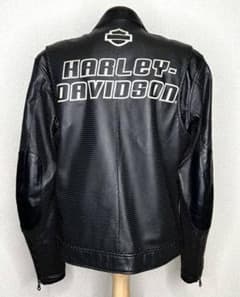美品◇ハーレーメッシュ革ジャン 黒ショベル◇ライダースUSA★TOPGUNダイナ 美品◇ハーレーメッシュ革ジャン 黒ショベル◇ライダースUSA☆TOPGUN