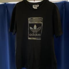 adidas ブラック ロゴTシャツ Mのサムネイル