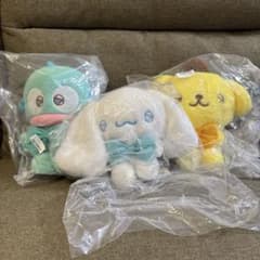 サンリオ　ゆるかわMぬいぐるみ　シナモロール　ハンギョドン　ポムポムプリン