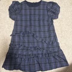 レディース チェック柄 ミニワンピース 半袖のサムネイル