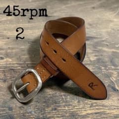 45R 45rpm レザーベルト R刻印 ブラウン　幅4㎝ 45R 45rpm レザーベルト R刻印 ブラウン 幅4㎝ - メルカリ