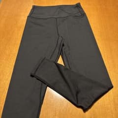 黒 ハイウエスト ヨガパンツ ストレッチ素材のサムネイル