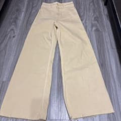 ZARA ワイドレッグデニムパンツ イエロー EUR34のサムネイル