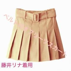 ベルト付きプリーツスカートMサイズのサムネイル
