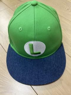 最安値　美品　USJ ユニバ　ルイージ　マリオ　キャップ　帽子　被り物のサムネイル