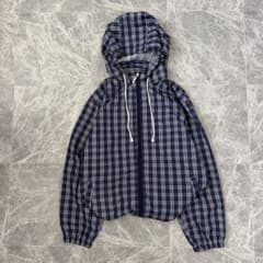 archive Check hoodie shell jacket 短丈