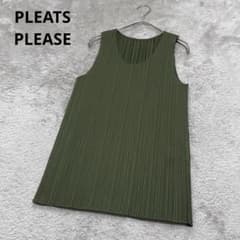 極美品 プリーツプリーズ イッセイミヤケ ノースリーブ トップス