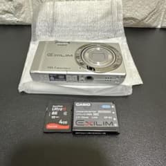 ベ*ヌ様 デジカメ　動作確認済み　CASIO シルバー　SDカードつき 美品 CASIO EXILIM EX-ZS6 動作確認済 SDカード付き - メルカリ