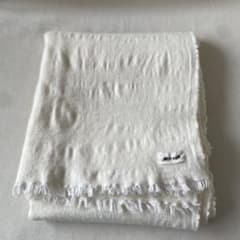 ミッタン　MITTAN 杢　ホワイト　白　ストール　毛布　小　マフラー　ウール