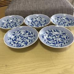希望窯 青い花柄 陶器製 ボウル 5枚セット 変形 - メルカリ