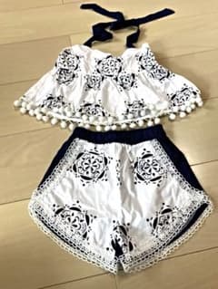 【新品】セットアップ 90cm 女の子 キャミ ショートパンツ 夏服 上下セットのサムネイル