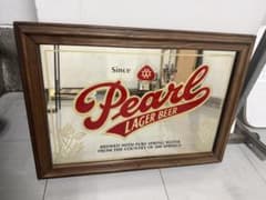 Pearl LAGER BEER パブミラー アンティーク Pearl LAGER BEER パブミラー アンティーク - メルカリ