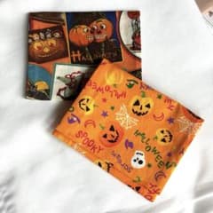 ティッシュケース・ハロウィン2個・蓋付き・内ポケット付き・ハンドメイド