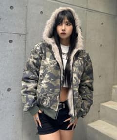 y2k 迷彩 ファージャケットのサムネイル