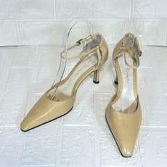 銀座かねまつ ベージュ ポインテッドトゥ パンプス 23cm 未使用 - メルカリ