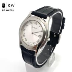 8-442 GUCCI 5500M 腕時計 クォーツ シルバー/ブラック - メルカリ