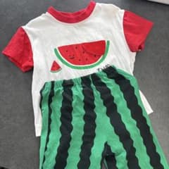 すいか柄 Tシャツ パンツ セットアップ ベビー服のサムネイル