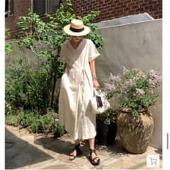 リネン素材 ワンピース Vネック 新品 ディホリック ZARA マタニティのサムネイル