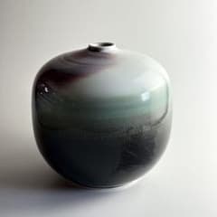 日展特選陶芸作家 有田焼 前田泰昭 辰砂 花瓶骨董 花器 花入 生花 壷 日展特選陶芸作家 有田焼 前田泰昭 辰砂 花瓶骨董 花器 花入 生花 壷