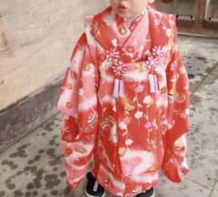 美品】七五三 被布セット 3歳用 ピンク 赤 花柄 - メルカリ