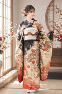 振袖 正絹 成人式 振袖6点セット 振袖フルセット K5M - メルカリ