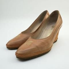 LANVIN 5 1/2 ウェッジソールパンプス ライトブラウン/LD111