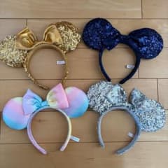 ディズニー カチューシャ 4点セット スパンコール - メルカリ