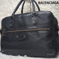 良品✨バレンシアガ シティ ビジネスバッグ レザー ナイロン ブラック