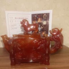 メノウ 瑪瑙 急須 書道 水差し 骨董 美術品  宝石 高価のサムネイル