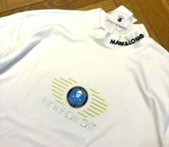 新品 MARK&LONA 半袖 モックネックシャツ 46 白 マークアンドロナ