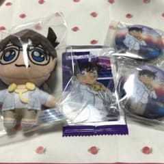 名探偵コナン SEGAラッキーくじ ぬいぐるみマスコット 缶バッジ 江戸川