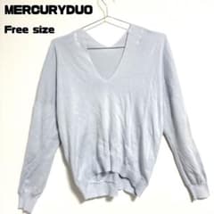 MERCURYDUO 薄手セーター M 水色 きれいめ マーキュリーデュオのサムネイル