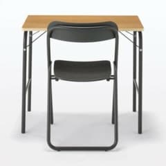 セット送料込】MUJI 無印良品 スチールパイプテーブル＆折りたたみ