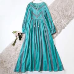 人気ꕥヌキテパ 石田ゆり子さん着用 近年 コットンボイルストライプ