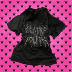 y2k パンク サブカル グランジ ラインストーンTシャツ 黒 archive