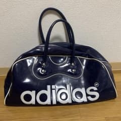 80s adidas エナメル　バッグ　ネイビーのサムネイル