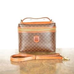 CELINE オールドセリーヌマカダム柄ロゴ2wayバニティショルダーバッグ