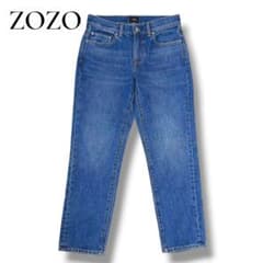 미품 ZOZO 스트레이트 데님 팬츠 W74 청바지 면 100% 인디고