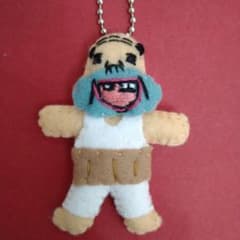 ハンドメイド　フェルトマスコット 肌着腹巻きオジサン