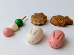 和菓子マグネット　５個セット　冷蔵庫マグネットのサムネイル