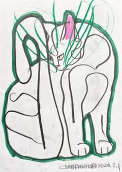 木原千春5分間ドローイング/catエスキース7 - メルカリ