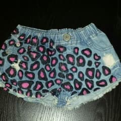 party☆party ペイント風ヒョウ柄ショートデニム♡のサムネイル