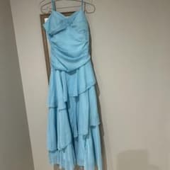 水色 ティアードストラップドレスのサムネイル
