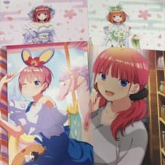 五等分の花嫁 中野一花 中野二乃 中野四葉 イラストカード キャンバスボードのサムネイル