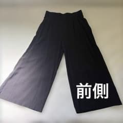 H&M 黒ガウチョパンツ★サイドから後ろゴム★